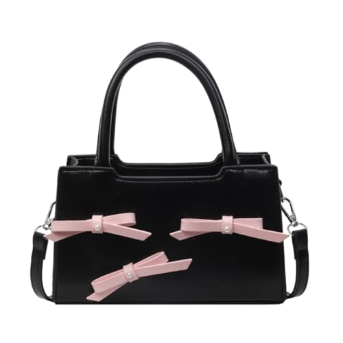 Limtula Damen-Handtasche, leicht, PU-Leder, Schultertasche, Umhängetasche, perfekt für modebewusste Personen, Schwarz von Limtula