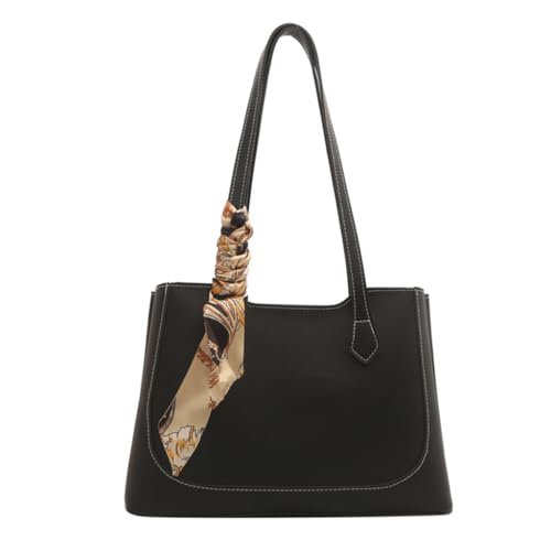 Limtula Damen-Schultertasche aus PU-Leder, große Kapazität, Handtasche, Einkaufstasche, Dating-Tasche, Studenten-Schultasche für Arbeit, Reisen, Schwarz von Limtula