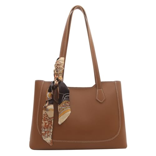 Limtula Damen-Schultertasche aus PU-Leder, große Kapazität, Handtasche, Einkaufstasche, Dating-Tasche, Studenten-Schultasche für Arbeit, Reisen, hellbraun von Limtula