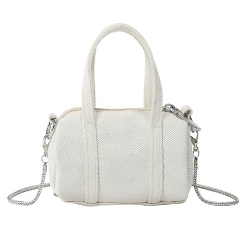 Limtula Damen-Umhängetasche, Kette, Münzbörse, niedlich, Leinen, Denims, kleine Handtasche für verschiedene Anlässe und Reisen, weiß von Limtula