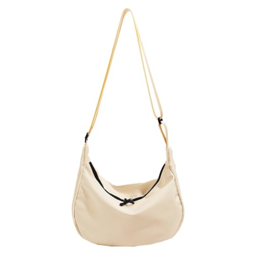 Limtula Damen Umhängetasche im koreanischen Stil, große Kapazität, Umhängetasche, modisch, lässig, Knödel, Oxford-Tuch, Kuriertasche, beige von Limtula