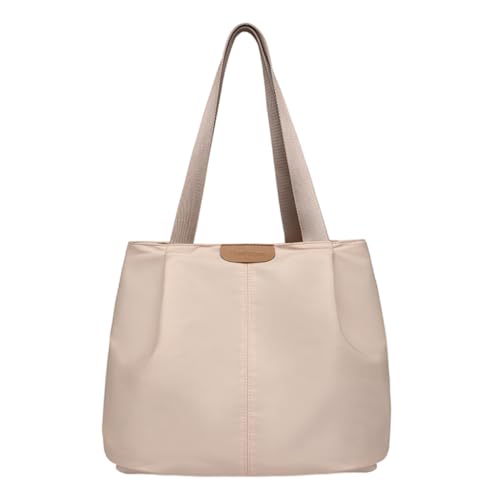 Limtula Damentasche mit großem Fassungsvermögen, Nylon-Handtaschen, Mädchen, lässig, Einkaufstasche, Studenten, Schultasche, modische Reisetasche, beige von Limtula