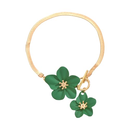 Limtula Elegante Blumen Knöchelkette Verstellbare Designs Für Frauen Komfortable Materialien Für Strandoutfit Schmuckzubehör Eisenkette Fußkettchen Mit Verstellbarem Verschluss von Limtula