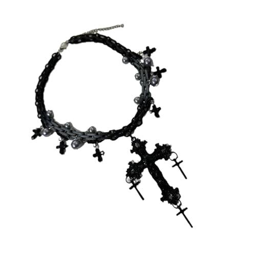 Limtula Elegante Halskette mit dunklem Kreuz-Design für Gothic-Stil-Enthusiasten und Trendsetter in modischen Statement-Stücken von Limtula