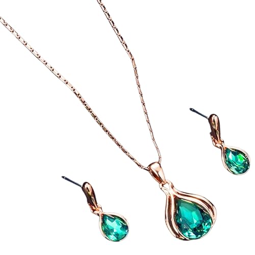 Limtula Elegantes Ohrring- und Halsketten-Set für Damen, modische Wassertropfen-Form, Business-Kleidung, Schmuck, handgefertigtes Accessoire, eleganter Schmuck für Damen, Einheitsgröße, Wie Limtula Elegantes Ohrring- und Halsketten-Set für Damen, modische Wassertropfen-Form, Business-Kleidung, Schmuck, handgefertigtes Accessoire, eleganter Schmuck für Damen, Einheitsgröße, Wie von Limtula