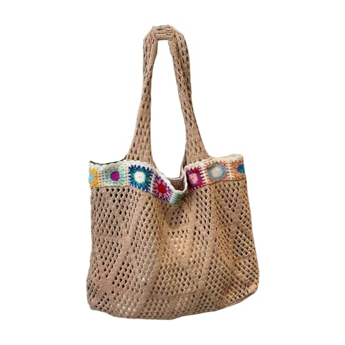 Limtula Frauen Mit Großer Kapazität Umhängetasche Freizeithandtasche Hohlauslagerungstaschen Für Strandferien Und Outdoor Abenteuer Häkeln Strickhandtasche von Limtula