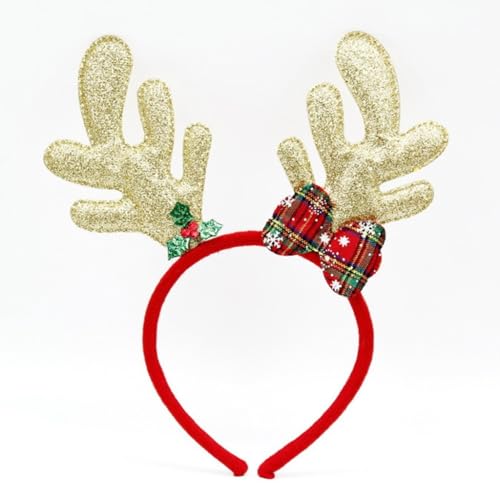 Limtula Frohe Weihnachten Dekorationen Party Pailletten Hairhoop Geweih Baum Stirnband Bühnenauftritte Haarband Festival Supplies von Limtula