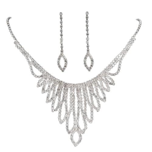 Limtula Funkelnde Kristallquasten Halskette Ohrringe Set für Bankett Mode Strass Frauen Accessoire Handgemachte Accessoires von Limtula