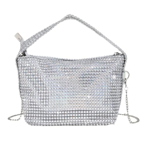 Limtula Glitzernde Abendtasche, Dekoration, Handtasche für formelle Anlässe und den täglichen Gebrauch, Hochzeit, Party, Braut, Bankette, silber von Limtula