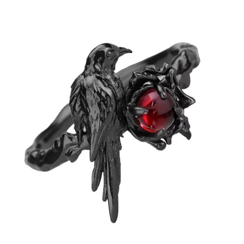Limtula Gothic Styles Crow Rings Für Einzigartige Und Mysteriöse Modeliebhaber Finger Accessoire Für Partysfestivals Und Tägliche Wear Legierungsring von Limtula