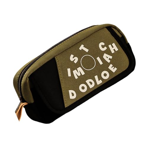 Limtula Große Kapazität Retro Federmäppchen mit mehreren Fächern Große Kapazität Stift Organizer Tasche für Schule Bürobedarf Multifunktionaler Retro Bleistift Organizer, grün von Limtula