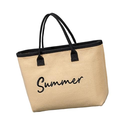 Limtula Große Kapazitätsbeach Tasche Für Frauen Und Mädchen Brief Sticktasche Handtasche Alleinfächtige Tägliche Mode Top Frauen Brief Sticktasche Handtasche Alleinwand von Limtula