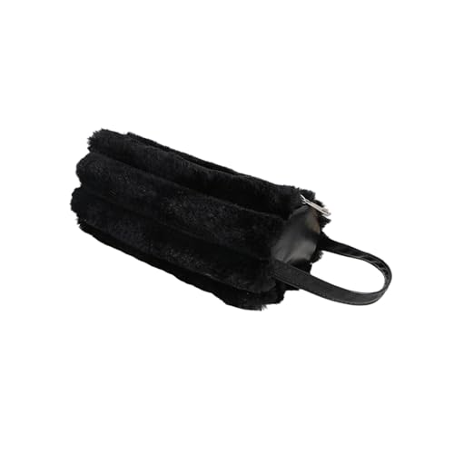 Limtula Großes Fassungsvermögen, Plüsch-Federmäppchen mit Griff, geräumiges Fach, tragbare Stiftebeutel, Bleistifttasche für Studenten, Teenager, Frauen, Federmappe, Schwarz , Mass Beauty von Limtula