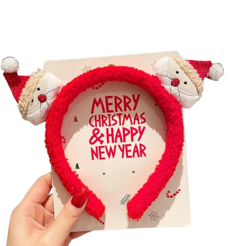 Limtula Harajuku Plüsch-Haarband für Mädchen, Geweih-Haarband, zartes Plüsch-Weihnachtsmotiv, Haarband für Teenager, Pferdeschwanz-Dekoration von Limtula