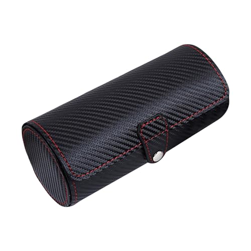 Limtula Herren PU Leder Watch Case Roll Organisatoren Mit 3 Slots Elegantes Handgewebtes Muster Für Reisen Bequem von Limtula