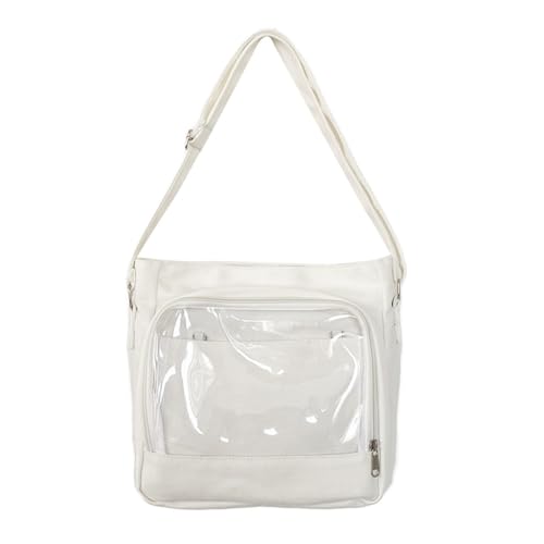 Limtula Ita Bag Transparente Tasche, Reisetasche, Uniform, Umhängetasche, Schultertaschen für Mädchen, Studenten, weiß von Limtula