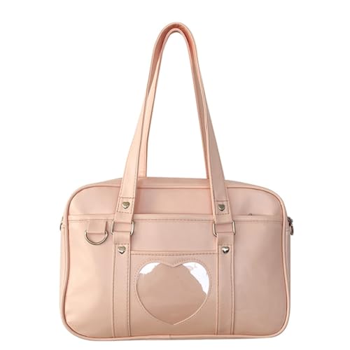 Limtula Ita-Tasche für Damen, Herz-Umhängetasche, große Kapazität, Kuriertasche, modische Handtasche, Geldbörse, Umhängetasche, japanische Schultasche, rose von Limtula