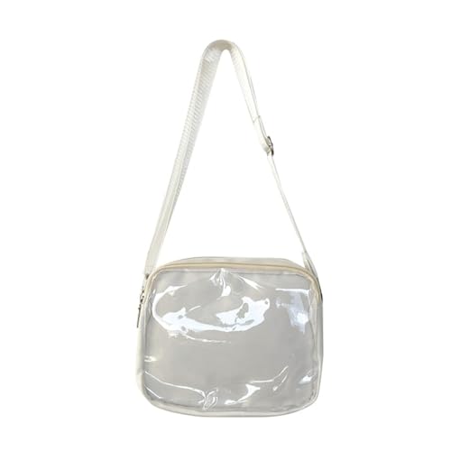 Limtula Japanischer Stil, Schulmädchen, niedlich, transparent, Kuriertasche, Anime-Abzeichen, Display, Schultertasche, Umhängetasche, Umhängetasche für Damen, weiß von Limtula