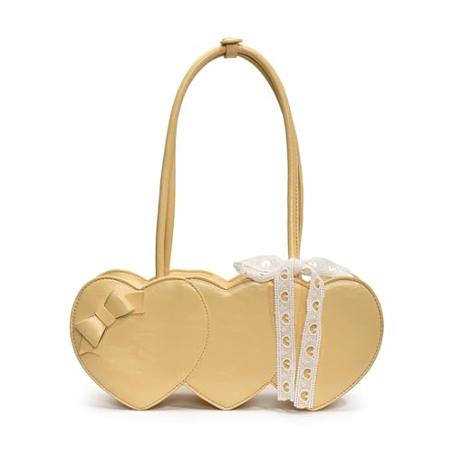 Limtula Koreanische Stile Herzumhängetasche Mode Ladies Handtasche PU Leder Achselhalterung Geldbeutel Für Verschiedene Gelegenheit Koreanische Schulter Koreanischen Stil von Limtula