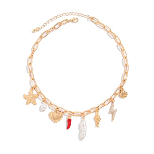 Limtula Kunsthandwerklich gefertigte Seestern-Muschelkette, Küstenschmuck, Geschenk, Marine-inspirierter Choker, Schmuck für Frauen, einzigartiges Muschel-Statement, Einheitsgröße, Wie beschrieben Limtula Kunsthandwerklich gefertigte Seestern-Muschelkette, Küstenschmuck, Geschenk, Marine-inspirierter Choker, Schmuck für Frauen, einzigartiges Muschel-Statement, Einheitsgröße, Wie beschrieben von Limtula