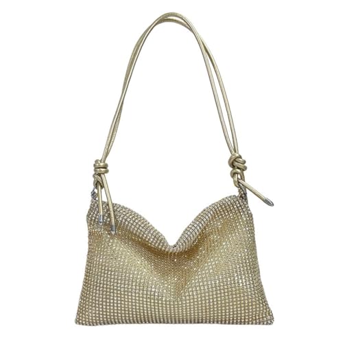 Limtula Lässige Umhängetasche für Damen, große Kapazität, Freizeit, Crossbody-Tasche, funkelnde Kuriertasche für den täglichen Gebrauch, gold von Limtula