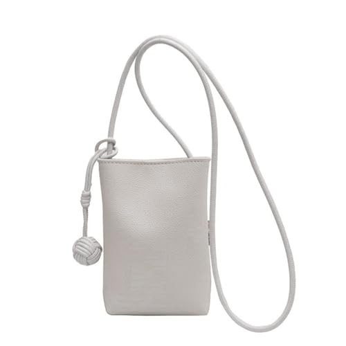 Limtula Leichte, weiche PU-Leder-Umhängetasche, kompakte Handtasche, lässig, einzelne Umhängetasche, Handytasche, weiß von Limtula