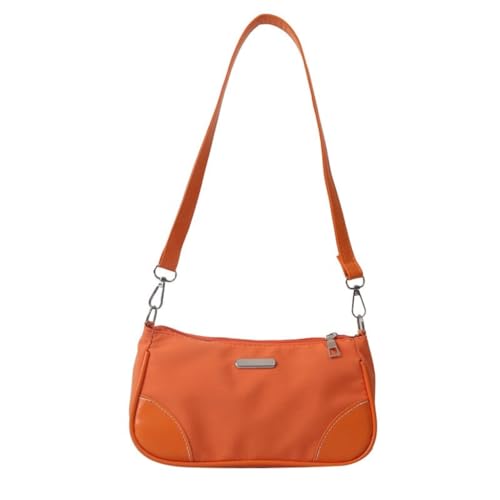 Limtula Leichte Einzel-Umhängetasche, einfache Unterarmtasche, Handtasche, geeignet für den täglichen Gebrauch, Reisen, Einkaufen, Orange von Limtula