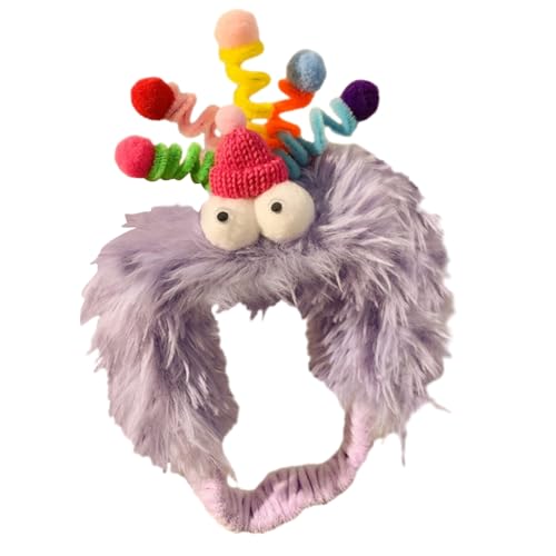 Limtula Mädchen-Cartoon-Haarbänder, lustig, Clown, pelzig, breite Haarbänder, Zubehör, Frühlings-Haarbänder, Geburtstagsparty von Limtula