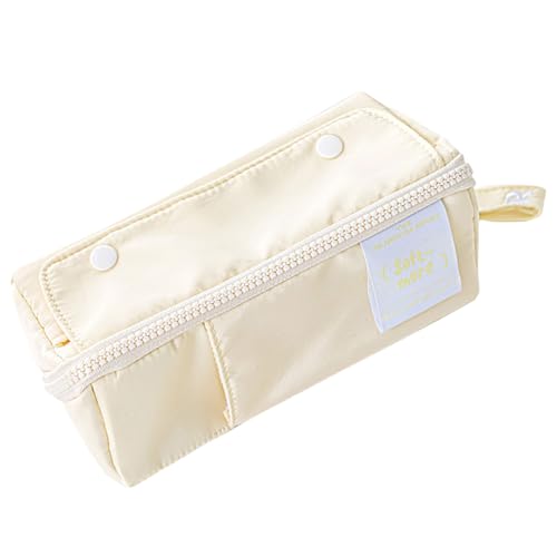 Limtula Mehrzweck-Federmäppchen, großes Fassungsvermögen, ausziehbare Tasche, Canvas-Tasche, Make-up-Aufbewahrungstasche für Mädchen und Frauen, tragbares Schreiben, Butter von Limtula