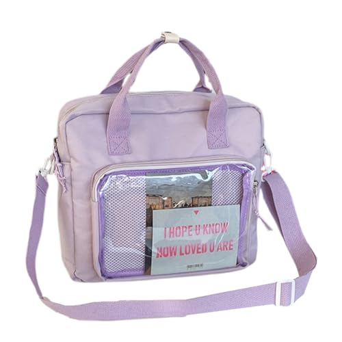 Limtula Mehrzweck-Rucksack von Ita, Umhängetasche, Umhängetasche, transparent, mit Reißverschluss, violett von Limtula