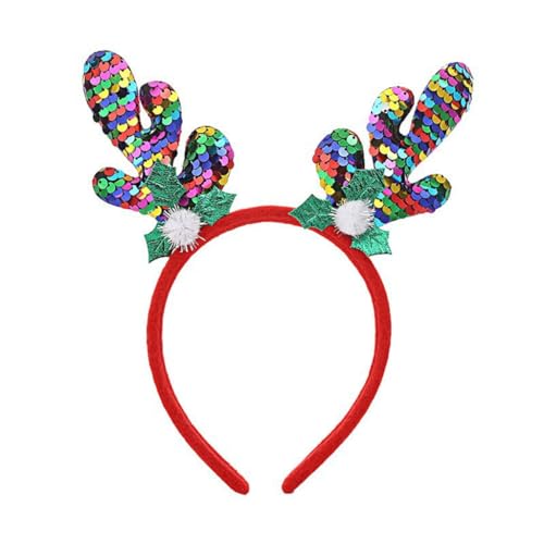 Limtula Mistelzweig-Stirnband für Weihnachten, Geweih, Kopfbedeckung, Haarreifen für Halloween, Weihnachten, Kopfschmuck, Partyzubehör von Limtula