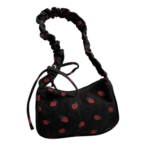 Limtula Mode Cord Erdbeer Umhängetasche Mit Verstellbarem Riemengerissen Crossbody Taschen Für Trendige Frauen Und Studenten Jeden Tag Verwenden Handtasche von Limtula