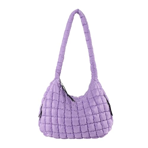 Limtula Moderne Handtasche mit Wolkenmuster für Damen, große Kapazität, Umhängetasche, plissiert, Crossbody-Tasche, violett von Limtula