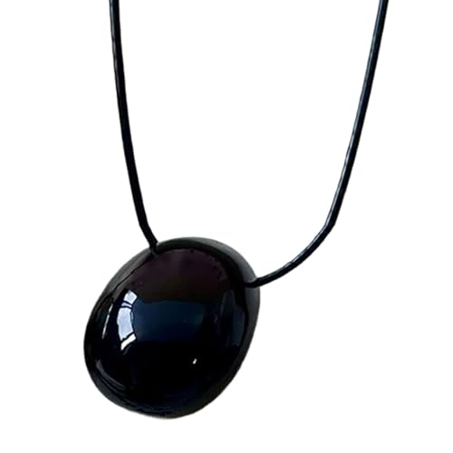 Limtula Moderne geometrische ovale Halskette für Damen, verstellbare Länge, stilvolle Pulloverkette für den täglichen Gebrauch von Limtula