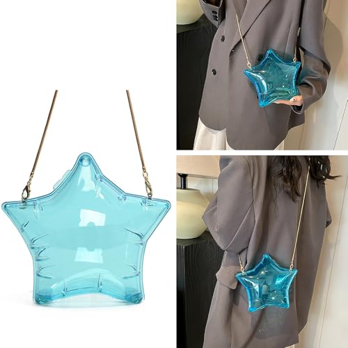 Limtula Modische Abendtasche in Sternform mit Metallkette, Schultergurt, PVC, Crossbody-Tasche für Damen und Mädchen, trendiges Zubehör, e, One Size von Limtula