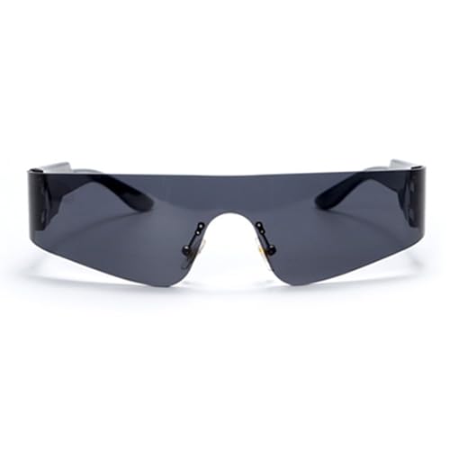 Limtula Modische Cyber-Sonnenbrille für Outdoor-Sportliebhaber mit hoher Intensität, UV400-Schutz, rahmenloser Sonnenschutz, Outdoor-Sport, Schwarz Limtula Modische Cyber-Sonnenbrille für Outdoor-Sportliebhaber mit hoher Intensität, UV400-Schutz, rahmenloser Sonnenschutz, Outdoor-Sport, Schwarz von Limtula