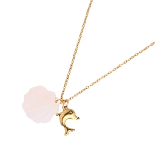 Limtula Modische Halskette aus Edelstahl, Delfin/Meeresschildkröten/Seestern/Seashells, verstellbare Länge, Choker, Party-Zubehör von Limtula