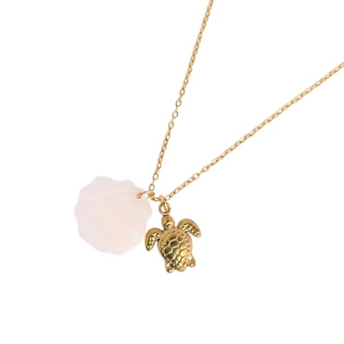 Limtula Modische Halskette aus Edelstahl, Delfin/Meeresschildkröten/Seestern/Seashells, verstellbare Länge, Choker, Party-Zubehör von Limtula