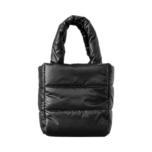 Limtula Modische gesteppte Umhängetasche für Damen, stilvolle und vielseitige gepolsterte Handtasche mit großem Fassungsvermögen, Schwarz von Limtula