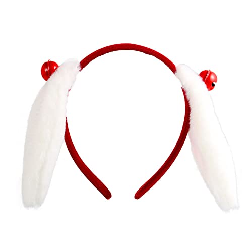 Limtula Niedlicher Haarreif für Damen und Mädchen, Cartoon-Hasenohren, Plüsch, Haarreifen, Make-up, Weihnachten, Cosplay, Karneval, Party, Kopfschmuck von Limtula