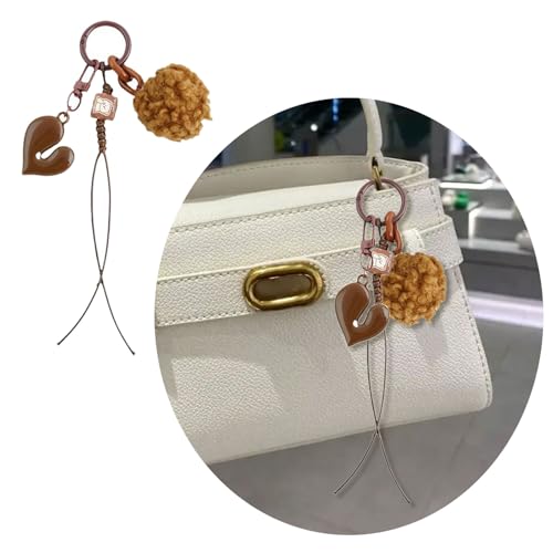 Limtula Plüsch Herzschlüsselkettenanhänger Eleganter Herzschlüsselanhänger Anhänger Charme Perfekt Um Taschen Und Schlüsseln Charme Zu Verleihen von Limtula