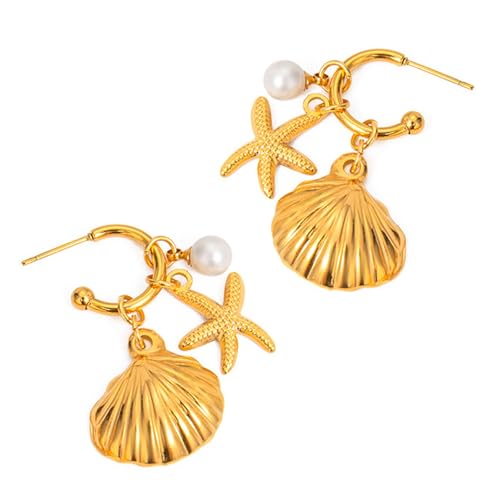 Limtula Praktische Seesterne Muschel Schmuck Einzigartige Statement Halskette Drop Ohrringe Anhänger Armband Perfekt Für Mode Frauen Party Schmuck von Limtula