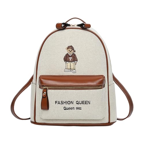 Limtula Praktischer PU-Campus-Rucksack für Universität, Mädchen, Schultasche mit verstellbarem Riemen, Cartoon-Design, 2025, Reise-Tagesrucksack, geräumiges Hauptfach, Schulrucksäcke, braun, One Size Limtula Praktischer PU-Campus-Rucksack für Universität, Mädchen, Schultasche mit verstellbarem Riemen, Cartoon-Design, 2025, Reise-Tagesrucksack, geräumiges Hauptfach, Schulrucksäcke, braun, One Size von Limtula