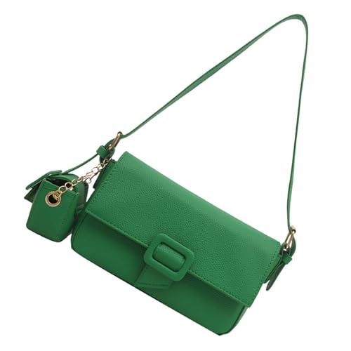 Limtula Retro Achselhöhlen Tasche Für Frauen Handtasche Feste Farbe Schulter PU Leder Unterarm Einkaufsmodus Pendeln Frauen Achsel Casual Handtasche Retro Schulter PU Leder Unterarm von Limtula