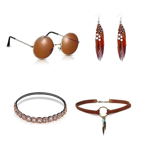 Limtula Schmuck-Set für Damen, modisches Kostüm, Schmuck, Türkis, Halskette, Ohrringe, Sonnenbrille, Stirnband, Geschenk, Schmuck für Frauen, Einheitsgröße, Wie beschrieben, Wie beschrieben von Limtula
