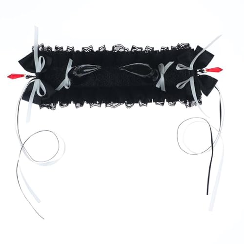 Limtula Spitzenband-Stirnband für Teenager, Erwachsene, Damen, Halloween, Party, breites Stirnband, Cosplay, Party, Kostüm, Lolitas, Kopfschmuck, Mädchen, Spitzenband, verstellbares Stirnband von Limtula