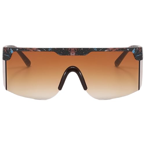 Limtula Sport-Sonnenbrille für Erwachsene, mit großen Gläsern, übergroße Brille, Outdoor-Anti-UV-Sonnenbrille für Radfahren, Reisen, Sport, Brillen zum Laufen und Radfahren, Tea Frame Double Tea von Limtula