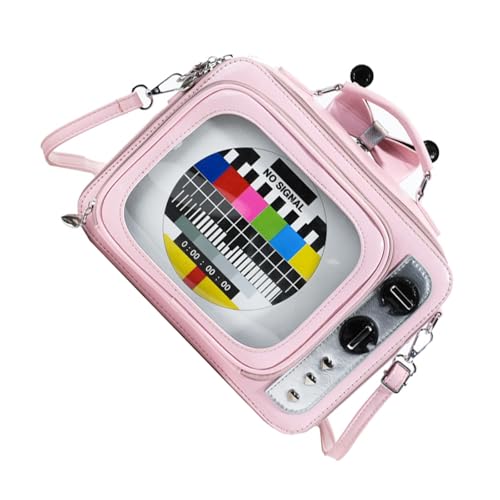 Limtula Stilvolle PU Leder Schultasche Umhängetaschen Crossbody Geldbeutel Handtasche Mit Klarem Fenster Und Verstellbarer Riemenfunktional Mode Bag von Limtula