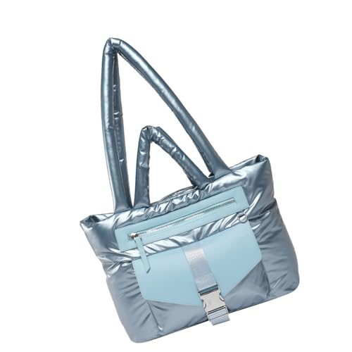 Limtula Stilvolle Puffer-Schultertasche mit geräumigem Innenraum und mehreren Fächern, Handtasche für Arbeit, Pendeln und Reisen, gesteppte Puffer-Schultertasche von Limtula