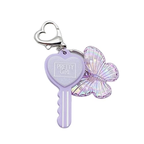 Limtula Stylish Conbon Colored Harz Keychain Personalisierte Herzschlüssel Schmetterlingsgeformte Keyring Mode Telefon Für Frauen von Limtula